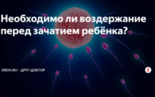 Сколько нужно воздерживаться перед зачатием